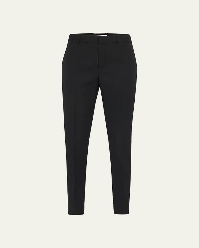 Low-Rise Wool Trousers